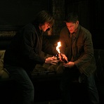 Dean and Sam, lighting a fire...